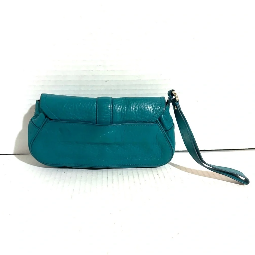 Cole Haan Turquoise Leather Wristlet